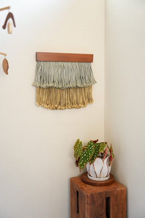 【１点物】mini (Pale Blue & Yellow Khaki)